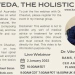 Webinar: Essential Wisdom of Ayurveda on Back and Spinal Pain by Dr. Vikram Chauhan