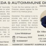 Webinar: Ayurveda and Autoimmune Diseases by Dr. Vikram Chauhan