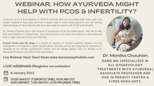 How Ayurveda Panchakarma might help with PCOS and Infertility by Dr. MD Gynaecology Monika Chauhan - Karunamayi Holistic Inc. Canada USA UK Australia India Europe Asia Africa World