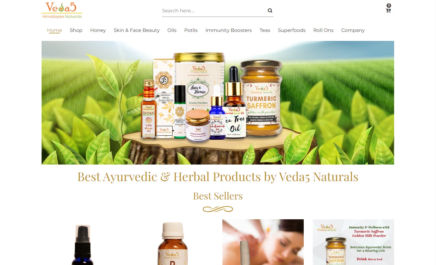 Digital Marketing & IT Client Veda5 Naturals - Website Design Graphic Design Video Editing E-Commerce Social Media SEO Ads Services by Karunamayi Holistic Inc. Canada USA UK India Europe World
